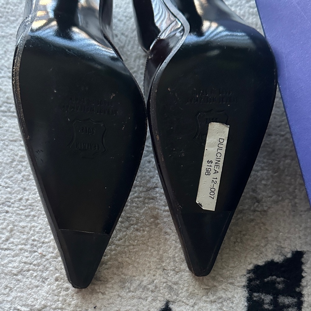 Stuart Weitzman Dulcinea Brown Degrade Patent Heels - Picture 10 of 14